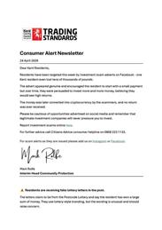 Consumer Alert Newsletter - 24 April 2026